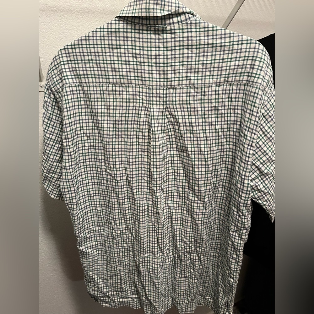 TIMBERLAND Weathergear Green Button Down Flannel 80% Cotton - Picture 2 of 2